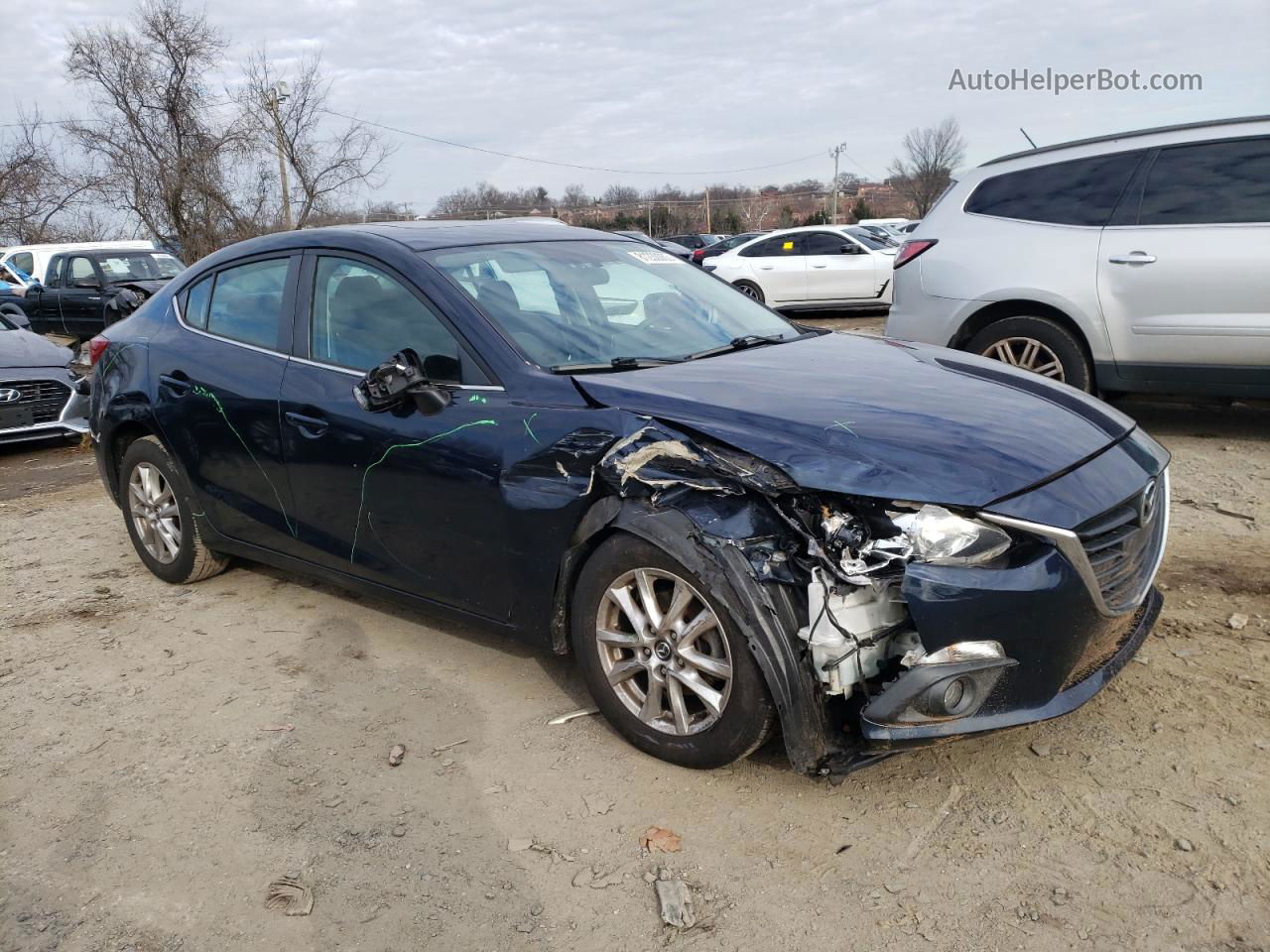 2015 Mazda 3 Grand Touring Синий vin: 3MZBM1W7XFM221812