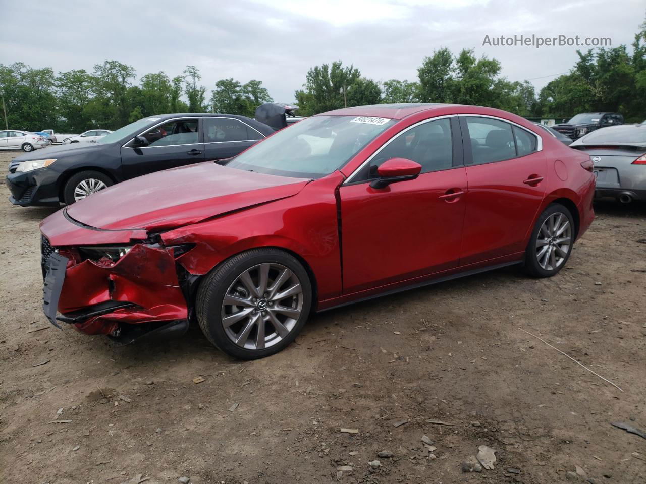 2021 Mazda 3 Preferred Red vin: 3MZBPBCM7MM209671