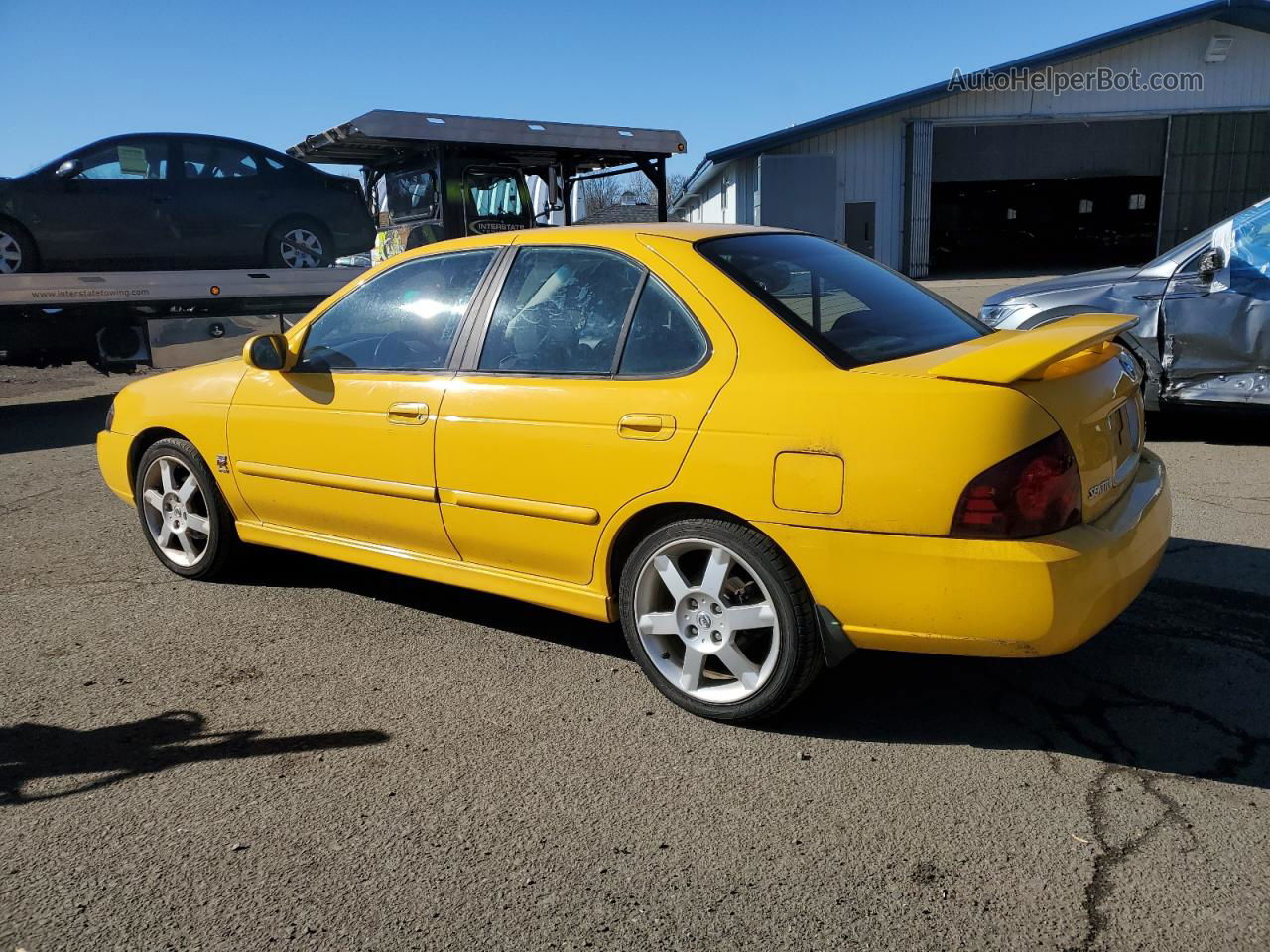 2005 Nissan Sentra Se-r Spec V Yellow vin: 3N1AB51A75L478058