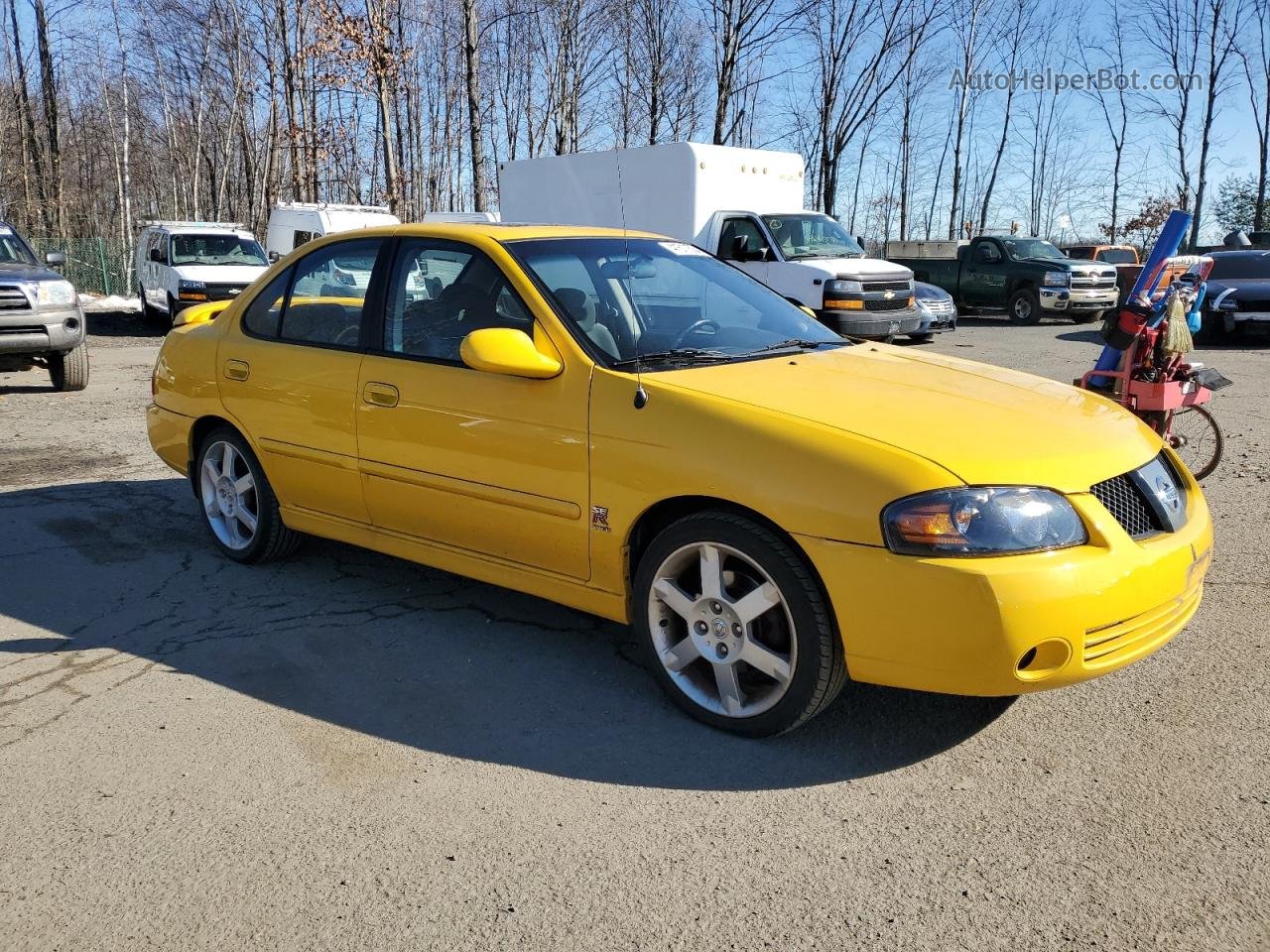 2005 Nissan Sentra Se-r Spec V Yellow vin: 3N1AB51A75L478058