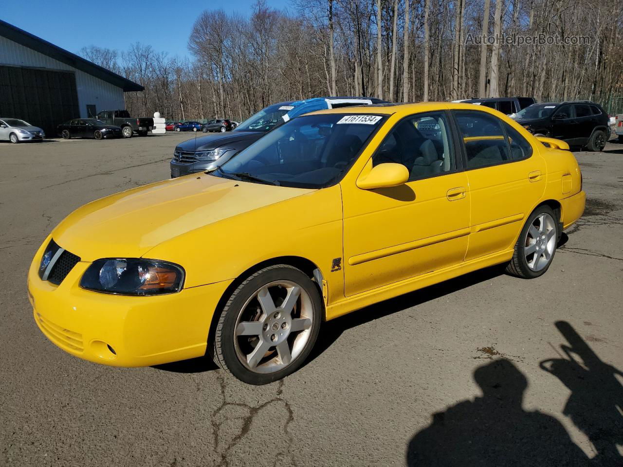 2005 Nissan Sentra Se-r Spec V Желтый vin: 3N1AB51A75L478058