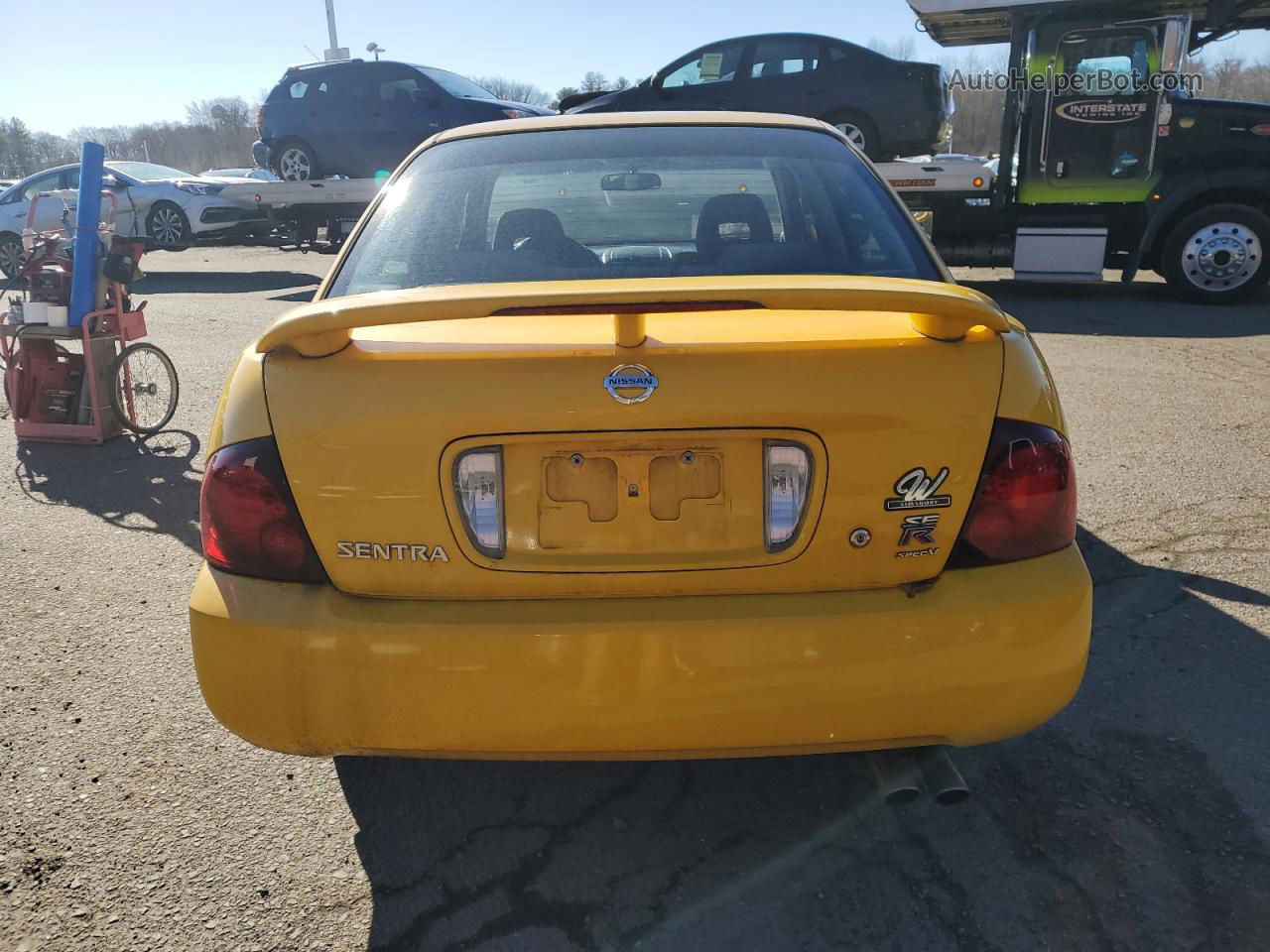 2005 Nissan Sentra Se-r Spec V Yellow vin: 3N1AB51A75L478058