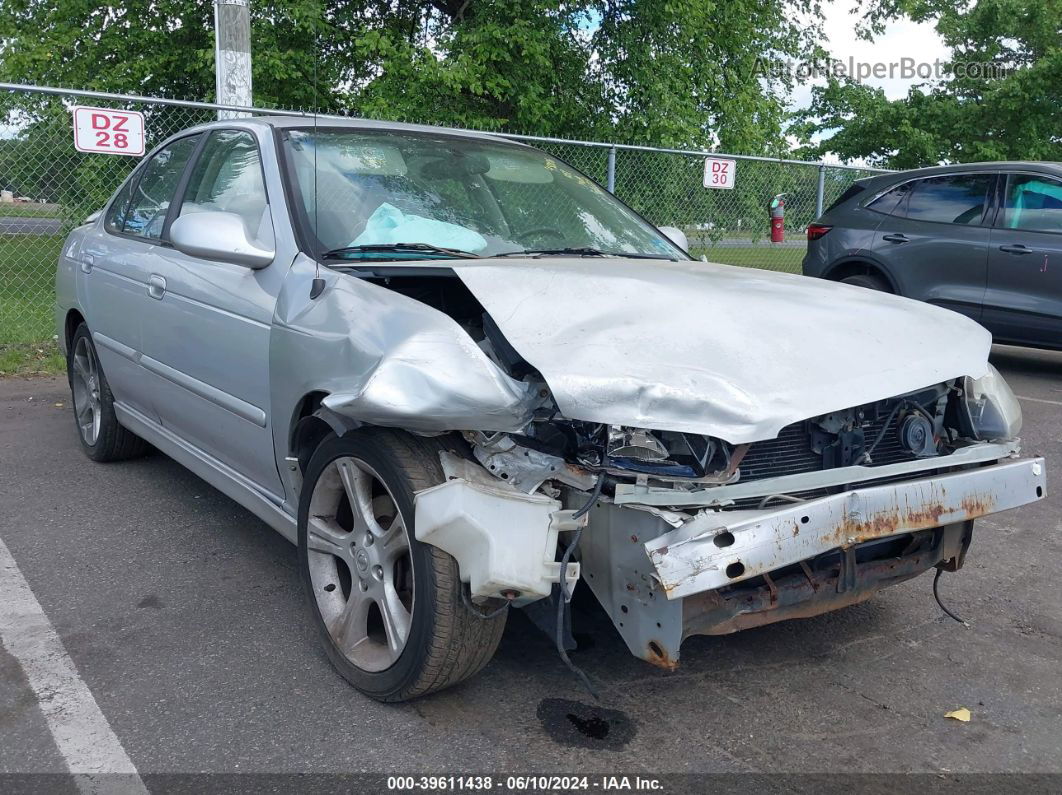 2005 Nissan Sentra Se-r Silver vin: 3N1AB51D25L538838