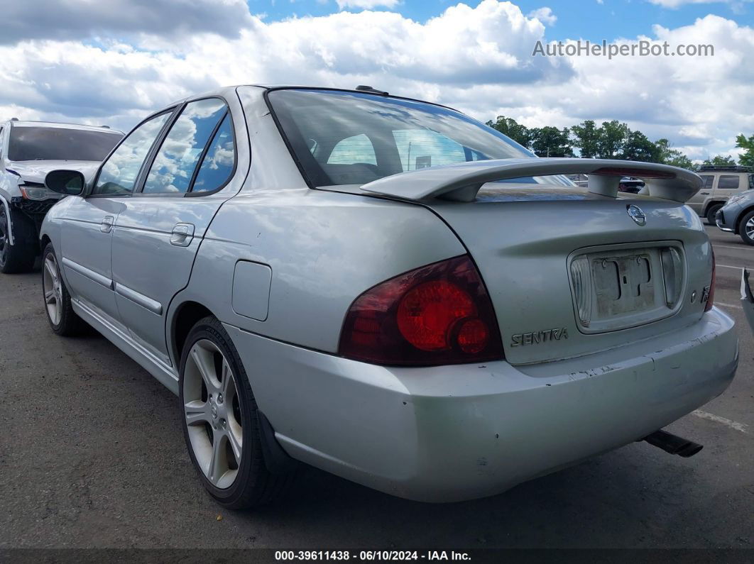 2005 Nissan Sentra Se-r Серебряный vin: 3N1AB51D25L538838