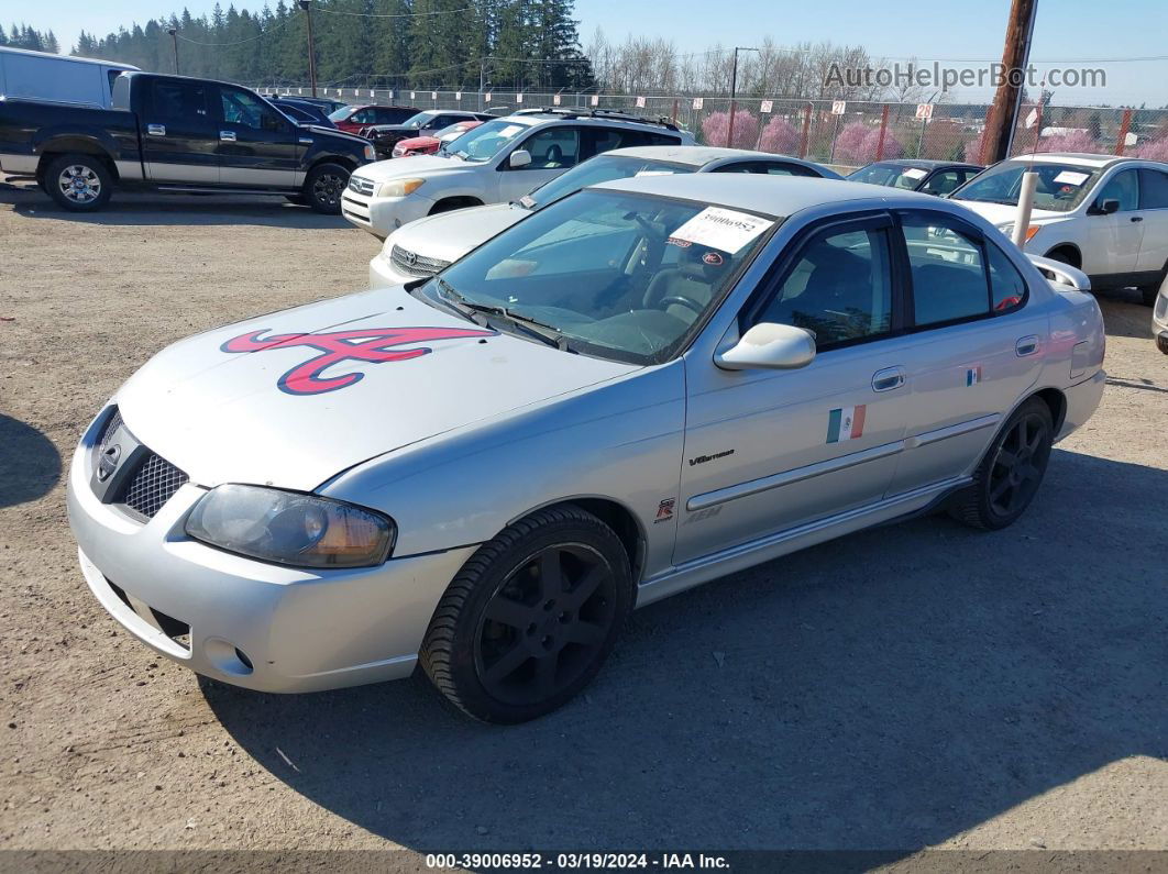 2005 Nissan Sentra Se-r Spec V Серебряный vin: 3N1AB51D55L523346