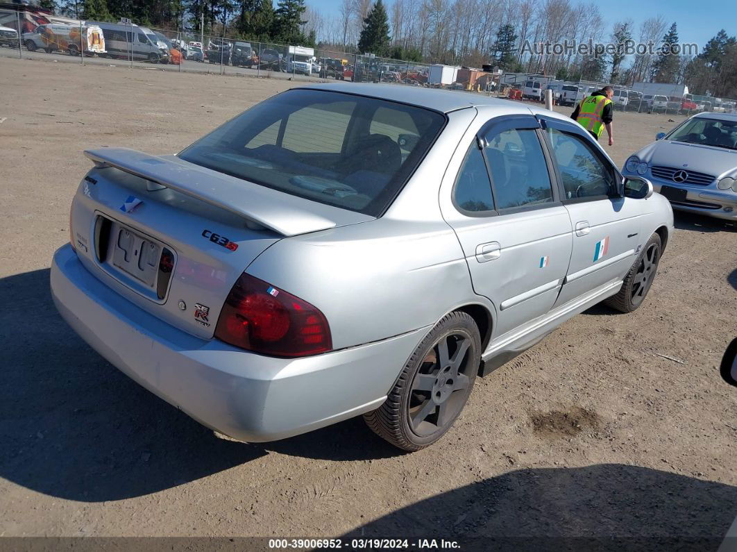 2005 Nissan Sentra Se-r Spec V Silver vin: 3N1AB51D55L523346