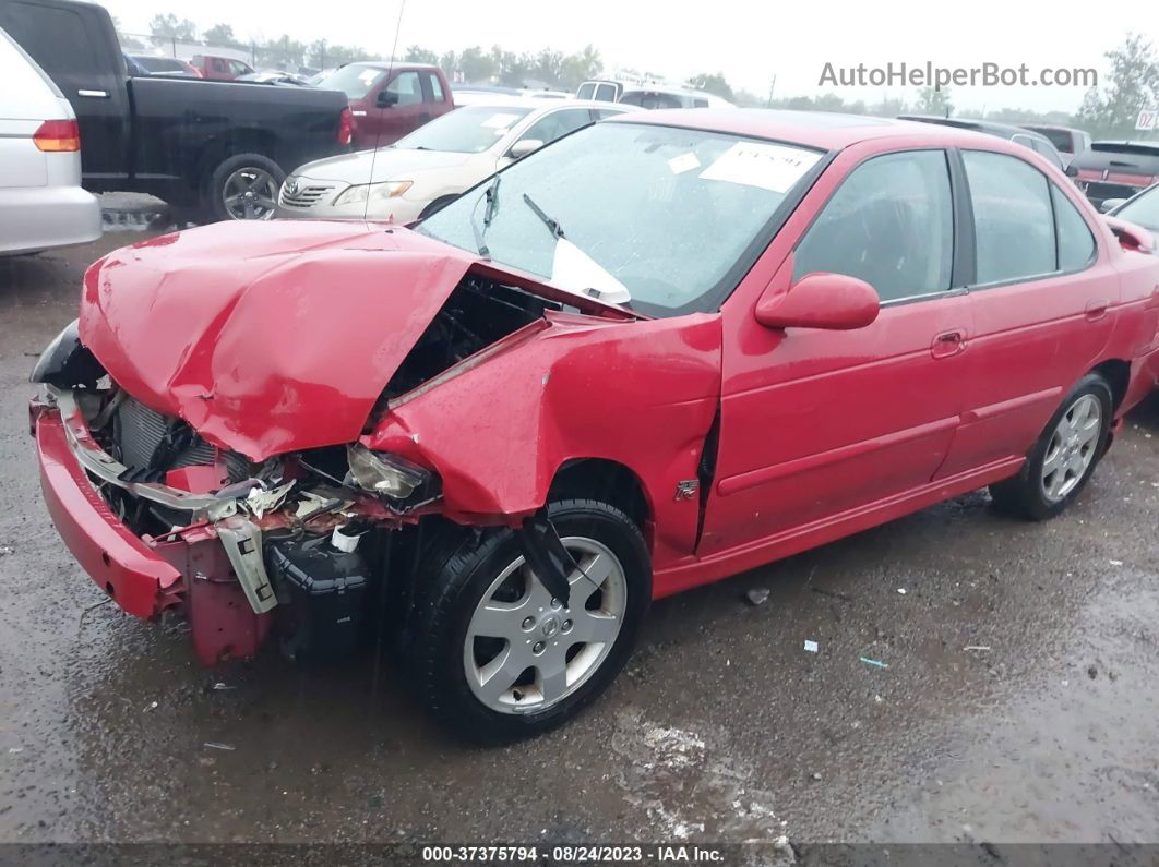 2005 Nissan Sentra Se-r Red vin: 3N1AB51D85L453079