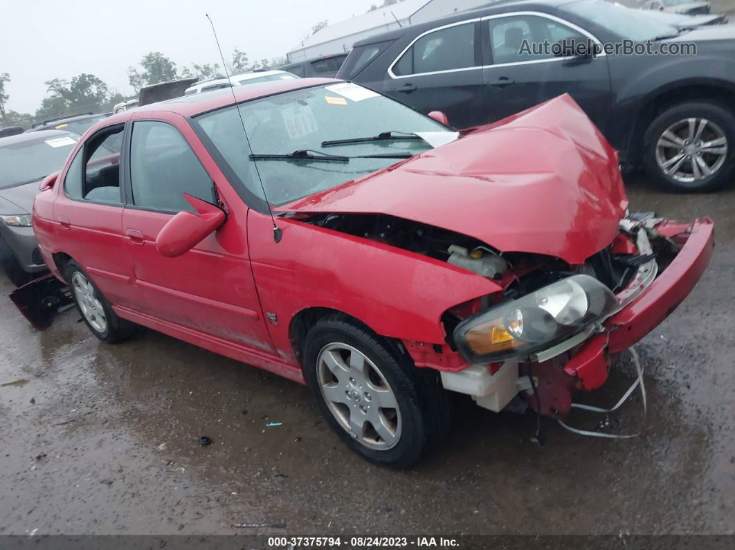 2005 Nissan Sentra Se-r Красный vin: 3N1AB51D85L453079