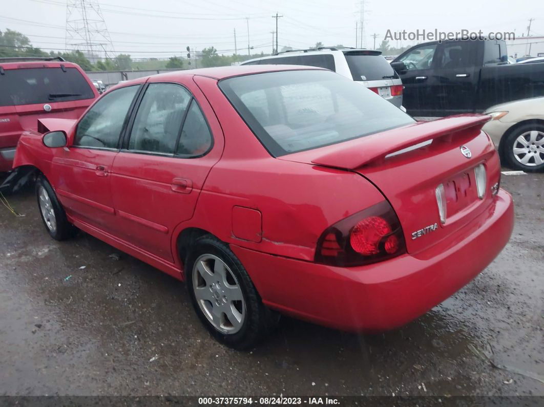 2005 Nissan Sentra Se-r Red vin: 3N1AB51D85L453079