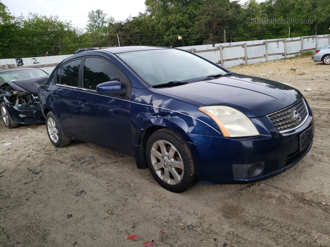 2007 Nissan Sentra 2.0 Синий vin: 3N1AB61E07L620794