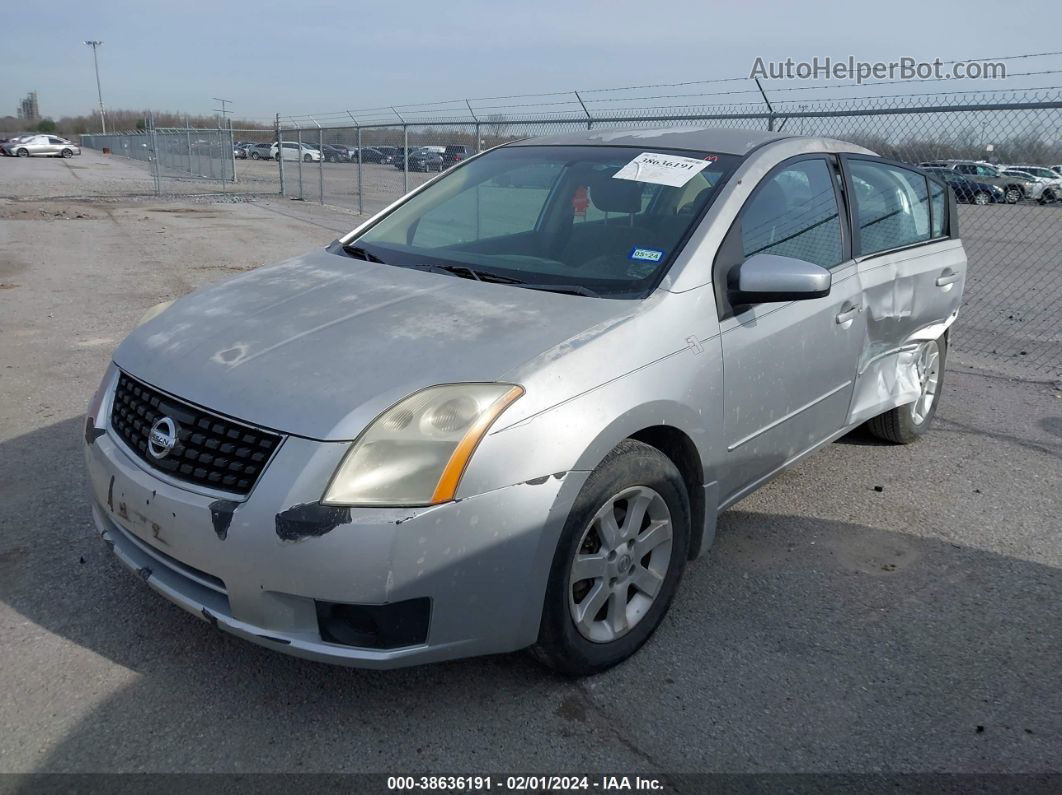 2007 Nissan Sentra 2.0s Серебряный vin: 3N1AB61E17L686139