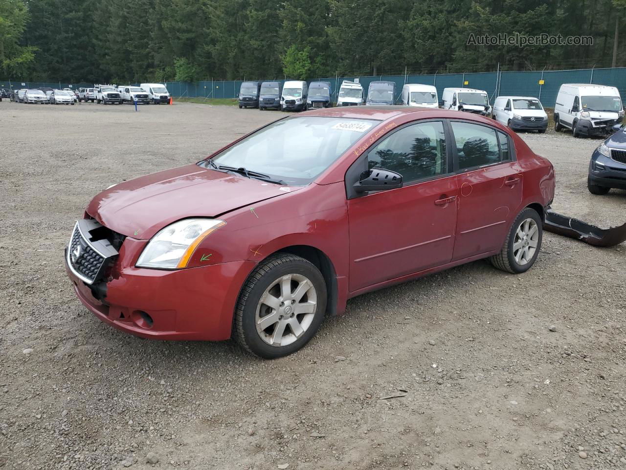 2007 Nissan Sentra 2.0 Burgundy vin: 3N1AB61E17L705918