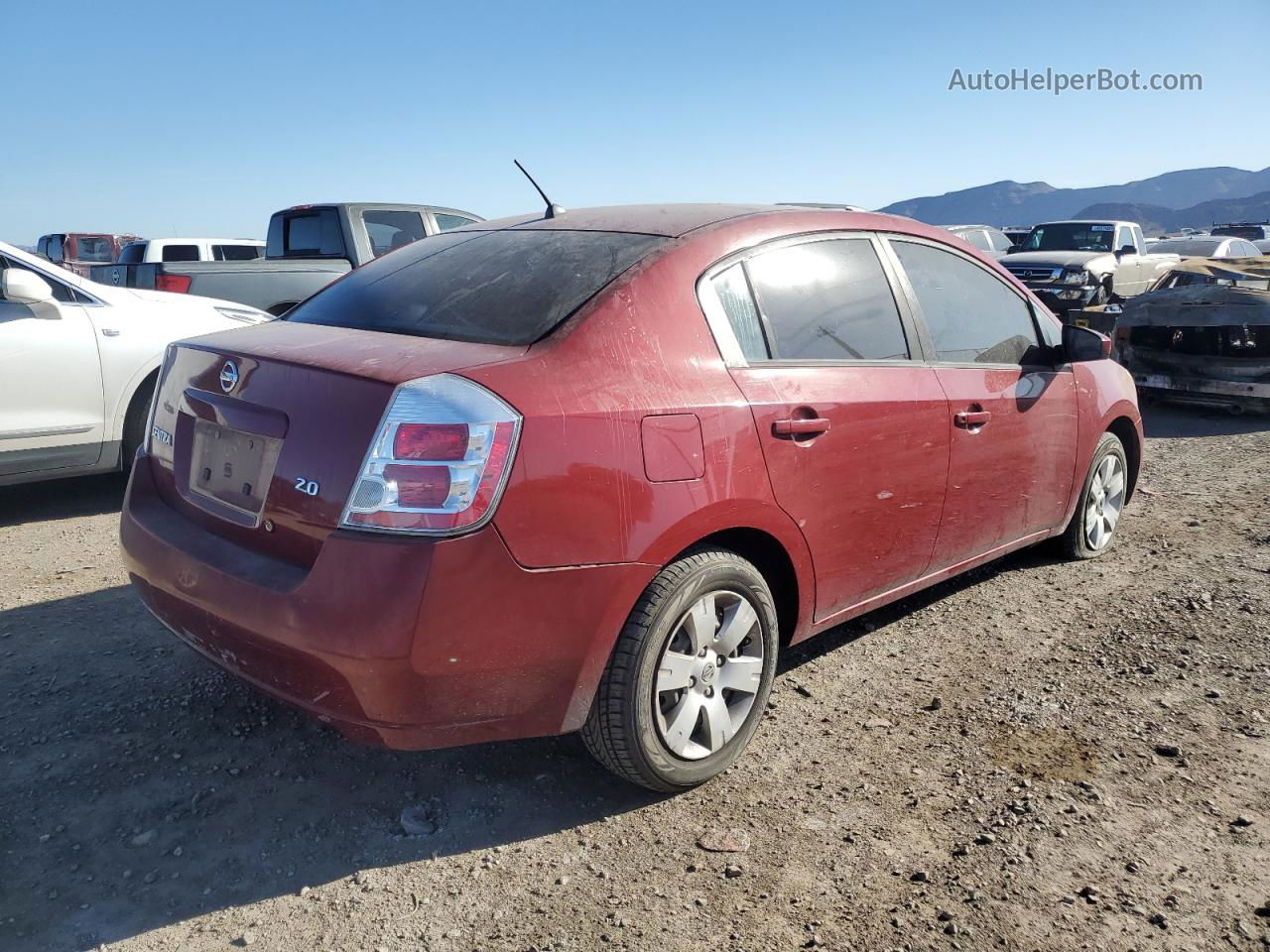 2007 Nissan Sentra 2.0 Красный vin: 3N1AB61E27L604158