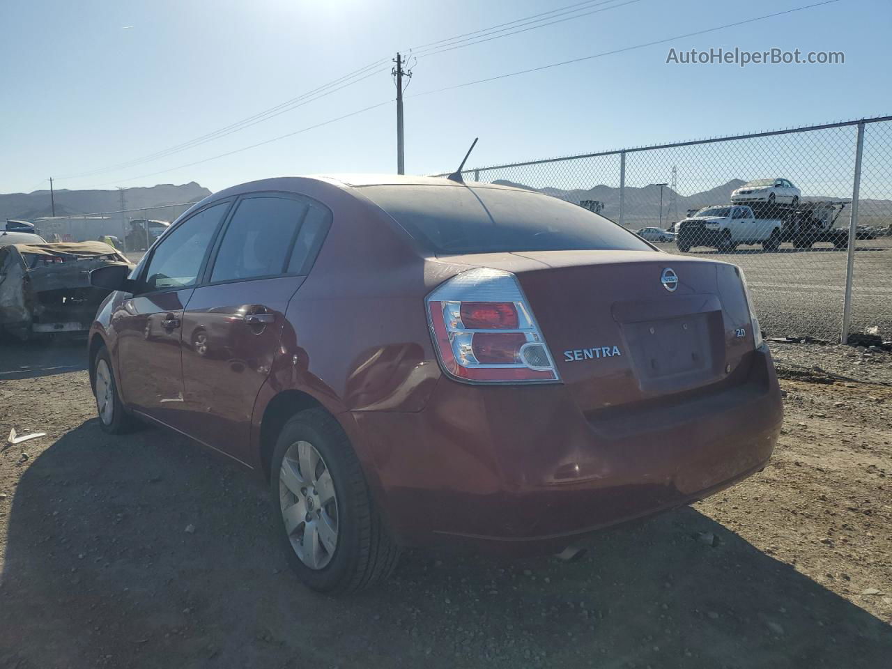 2007 Nissan Sentra 2.0 Красный vin: 3N1AB61E27L604158