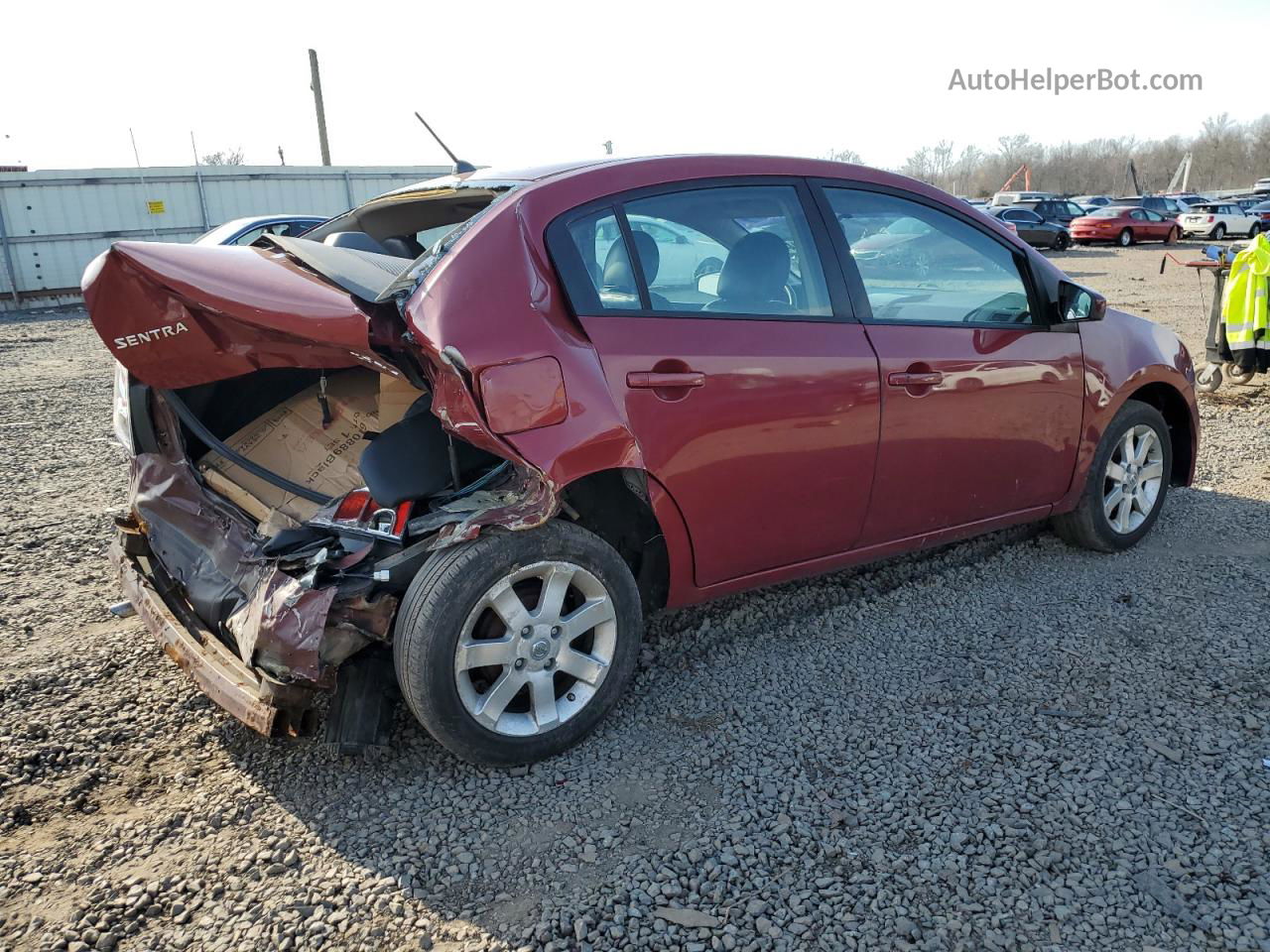 2007 Nissan Sentra 2.0 Maroon vin: 3N1AB61E27L614334