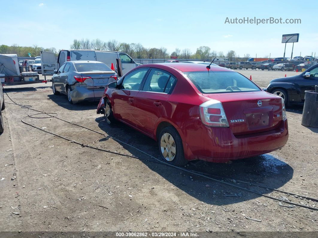 2007 Nissan Sentra 2.0 Maroon vin: 3N1AB61E47L699239