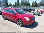 2007 Nissan Sentra 2.0s Red vin: 3N1AB61E57L680358