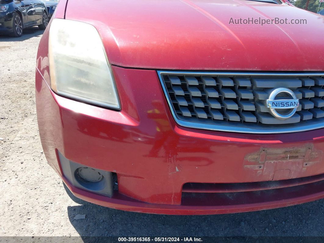 2007 Nissan Sentra 2.0s Red vin: 3N1AB61E57L680358