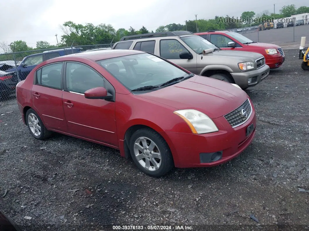 2007 Nissan Sentra 2.0sl Бордовый vin: 3N1AB61E57L711348