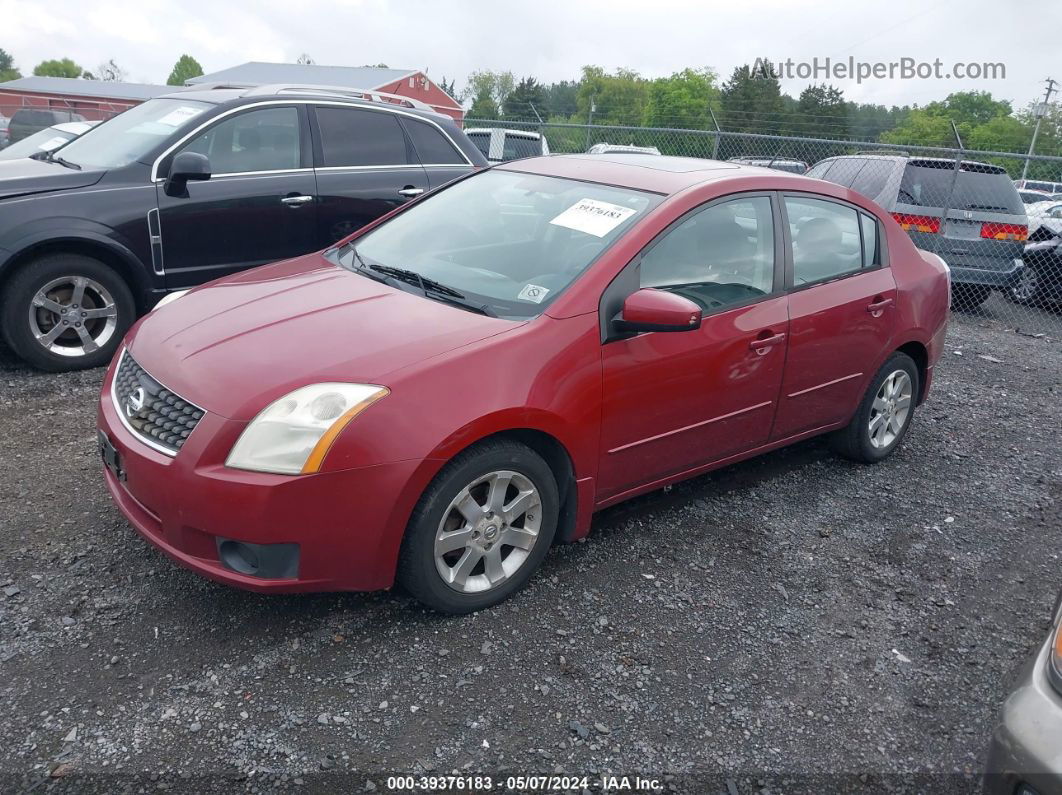 2007 Nissan Sentra 2.0sl Burgundy vin: 3N1AB61E57L711348