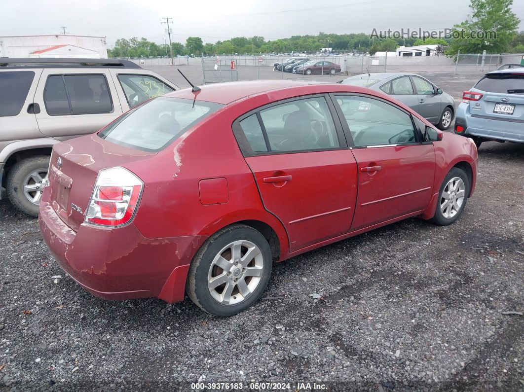 2007 Nissan Sentra 2.0sl Burgundy vin: 3N1AB61E57L711348