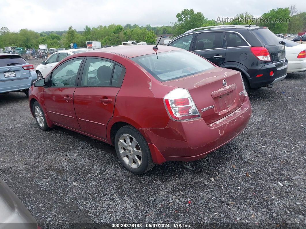 2007 Nissan Sentra 2.0sl Burgundy vin: 3N1AB61E57L711348