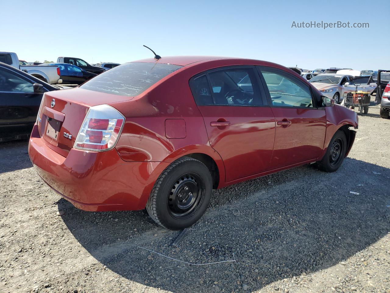 2007 Nissan Sentra 2.0 Red vin: 3N1AB61E97L606277