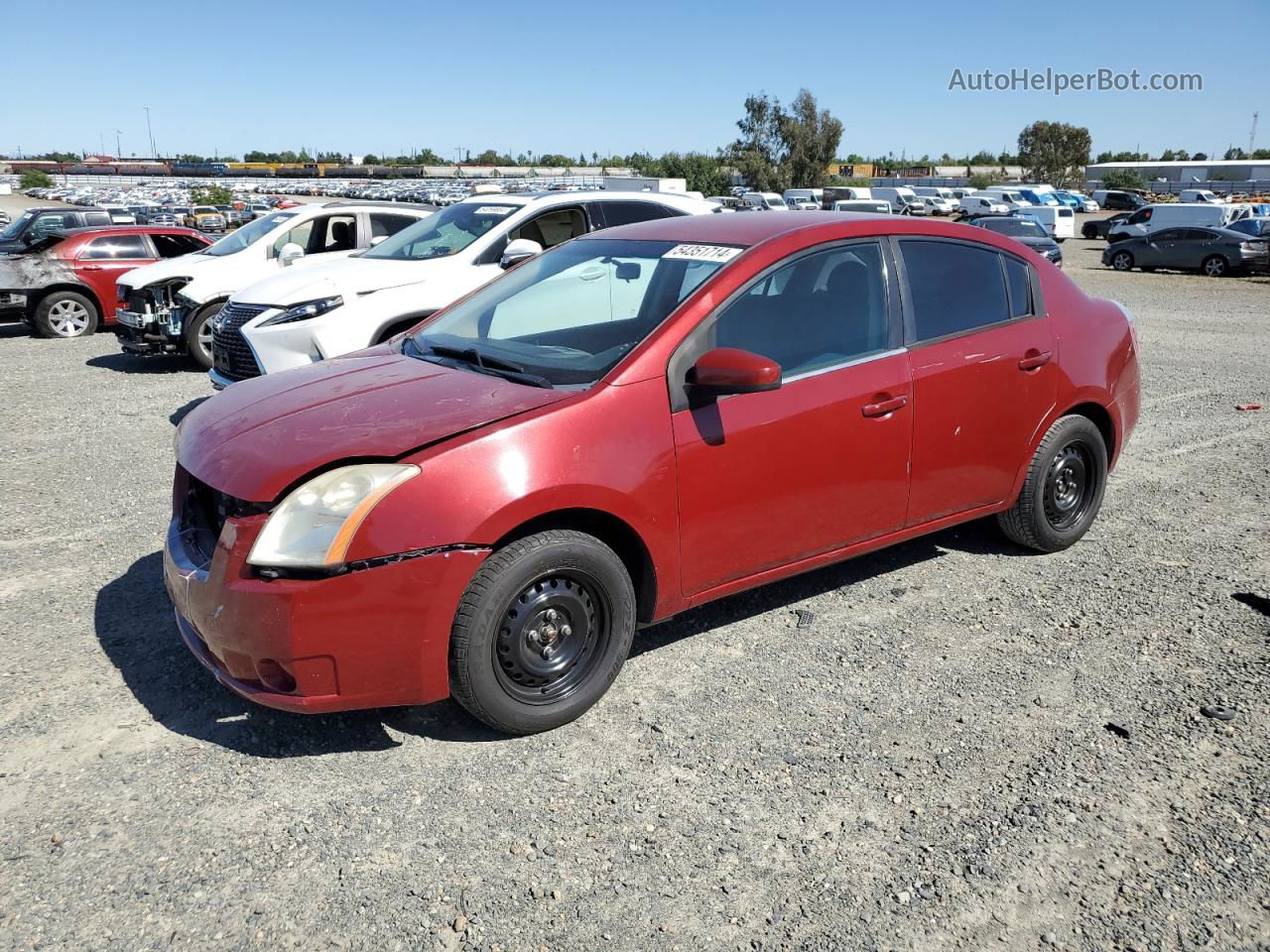 2007 Nissan Sentra 2.0 Red vin: 3N1AB61E97L606277