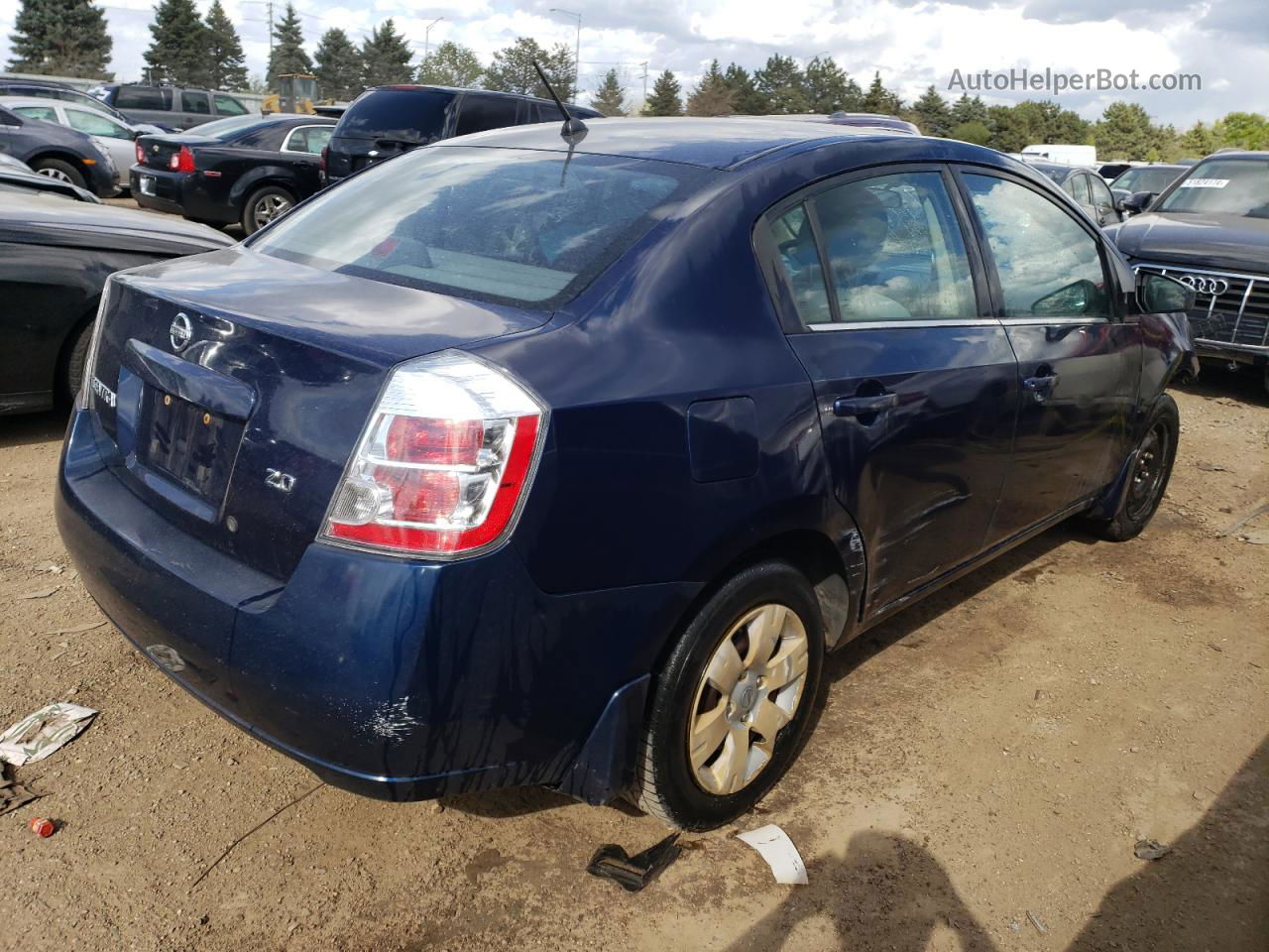 2007 Nissan Sentra 2.0 Синий vin: 3N1AB61E97L663997