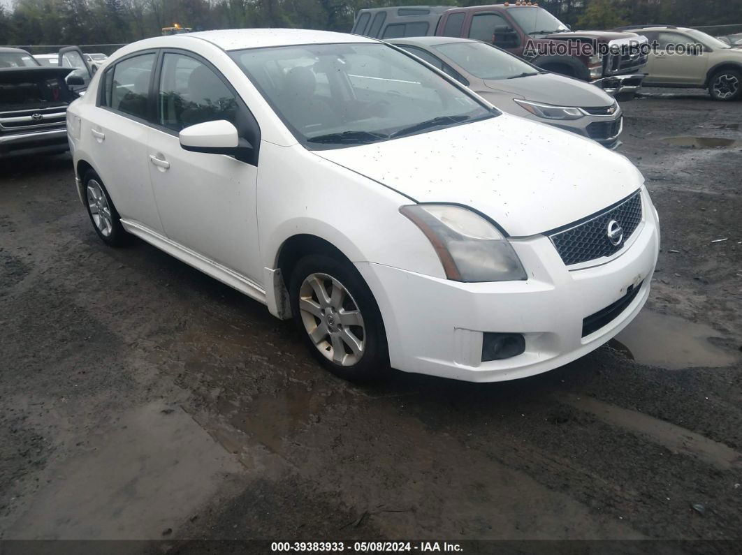 2012 Nissan Sentra 2.0 Sr White vin: 3N1AB6AP0CL614294