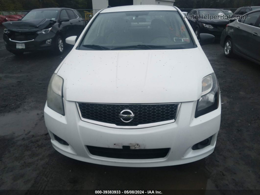 2012 Nissan Sentra 2.0 Sr White vin: 3N1AB6AP0CL614294