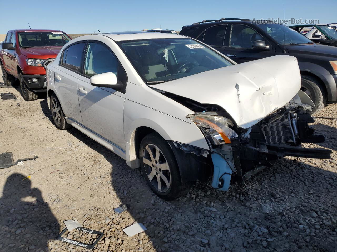 2012 Nissan Sentra 2.0 White vin: 3N1AB6AP0CL661180