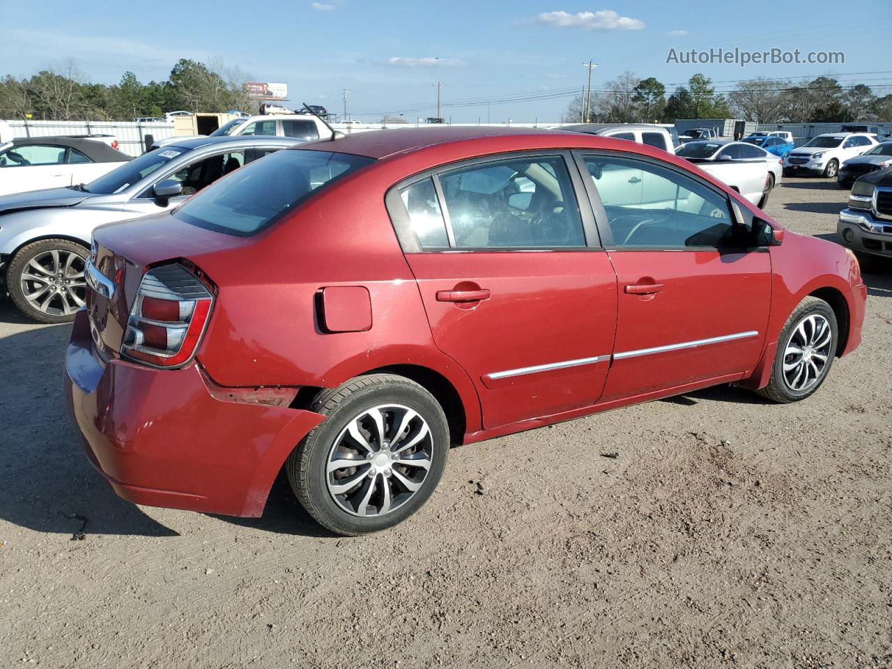 2012 Nissan Sentra 2.0 Красный vin: 3N1AB6AP0CL672180