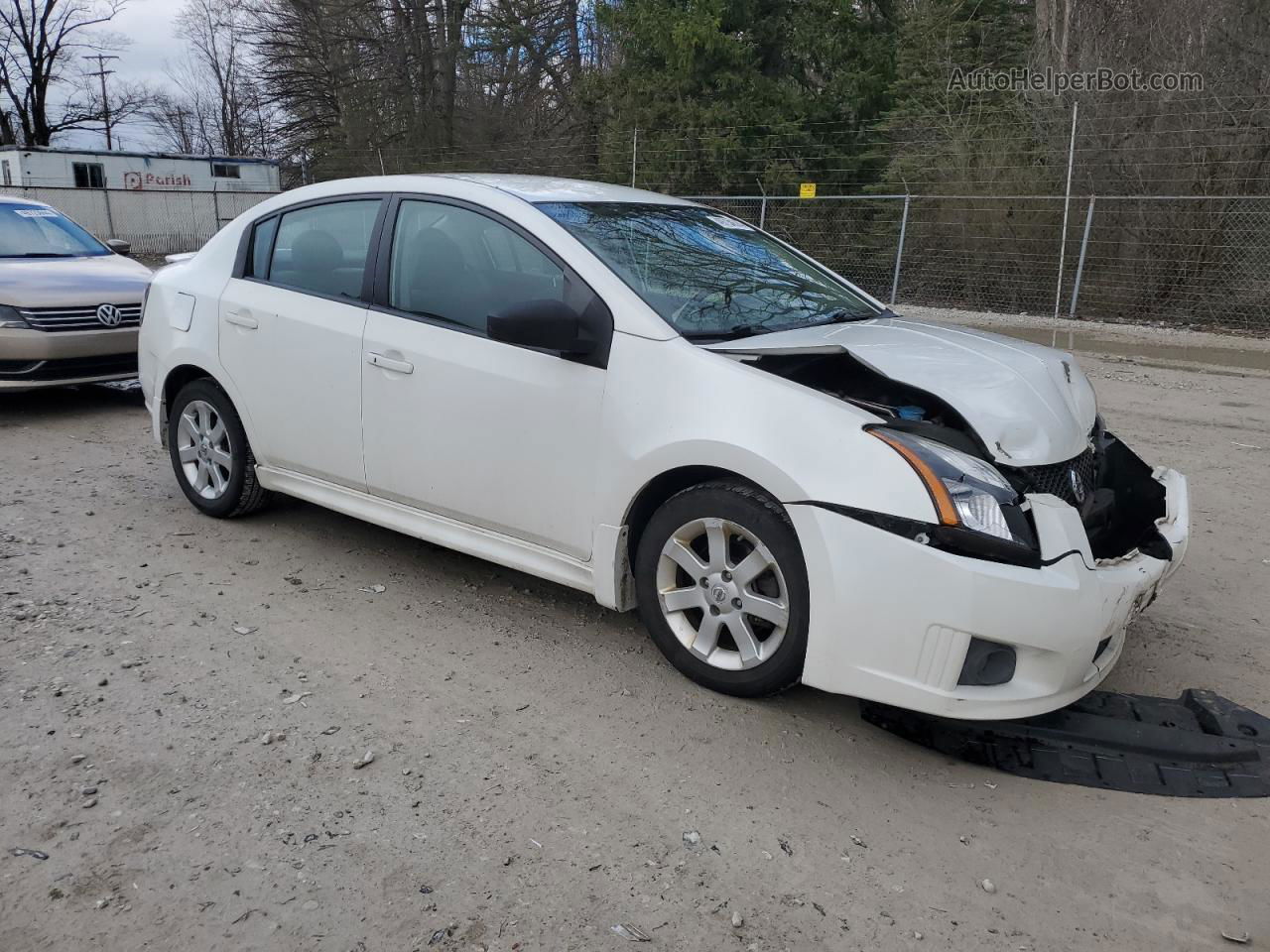 2012 Nissan Sentra 2.0 Белый vin: 3N1AB6AP0CL734094