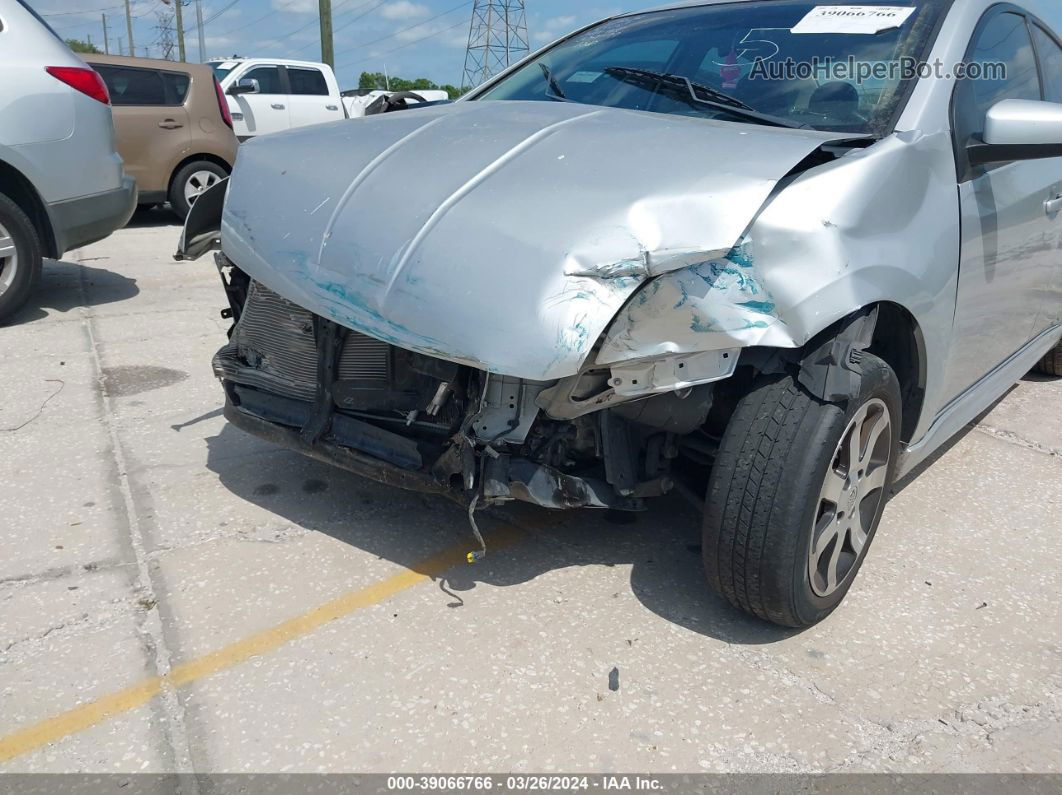 2012 Nissan Sentra 2.0 Sr Silver vin: 3N1AB6AP1CL655985