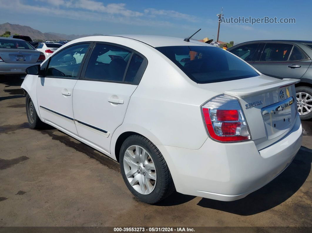 2012 Nissan Sentra 2.0 S White vin: 3N1AB6AP1CL741359