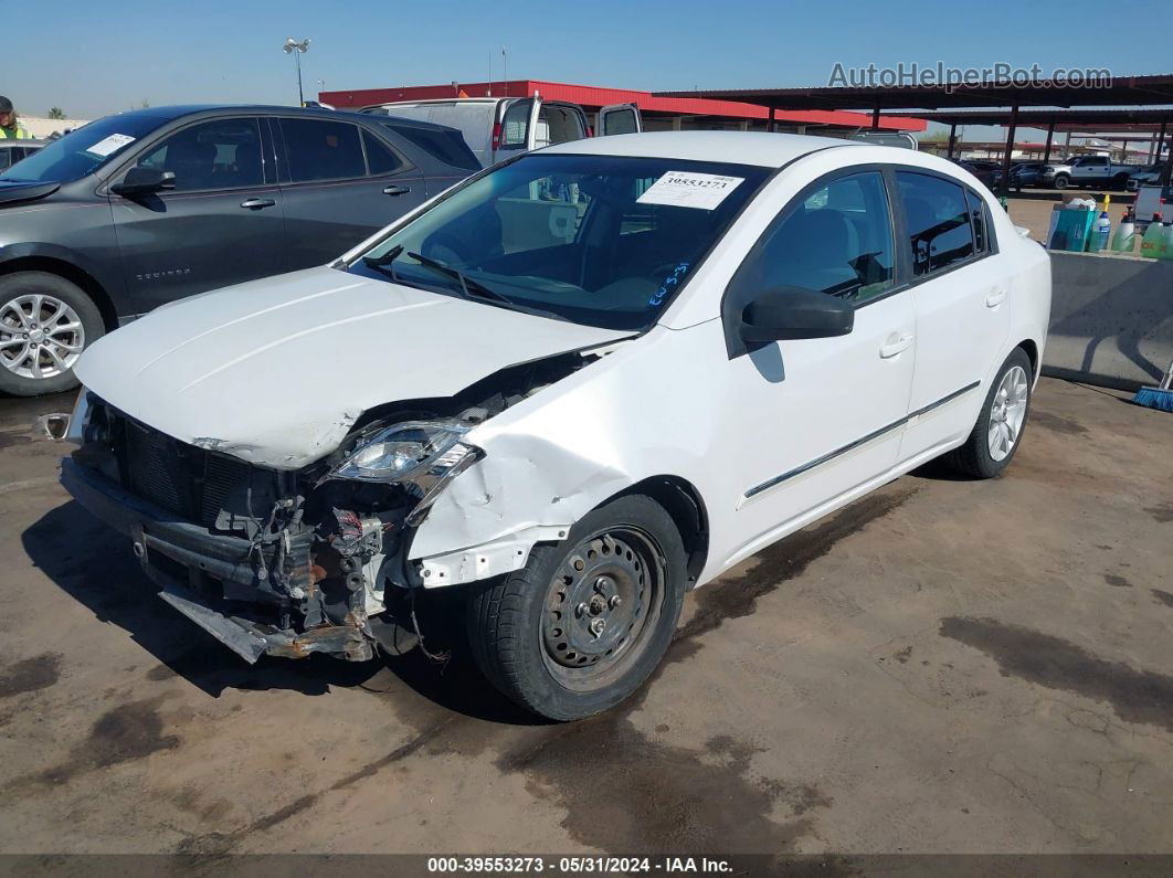 2012 Nissan Sentra 2.0 S White vin: 3N1AB6AP1CL741359