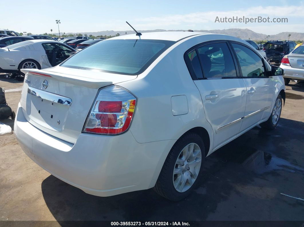 2012 Nissan Sentra 2.0 S White vin: 3N1AB6AP1CL741359