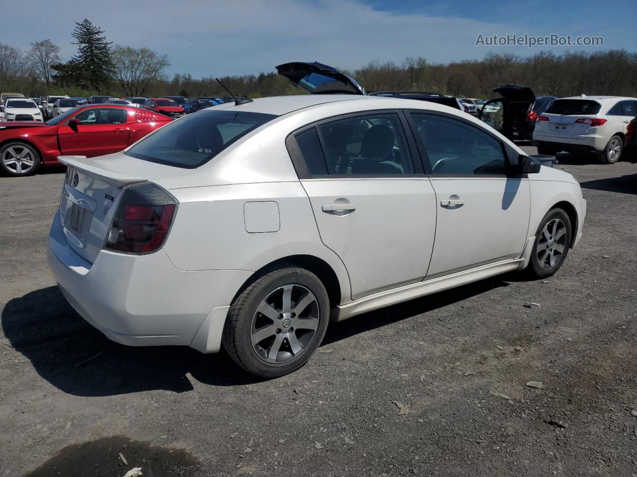 2012 Nissan Sentra 2.0 Белый vin: 3N1AB6AP1CL769713