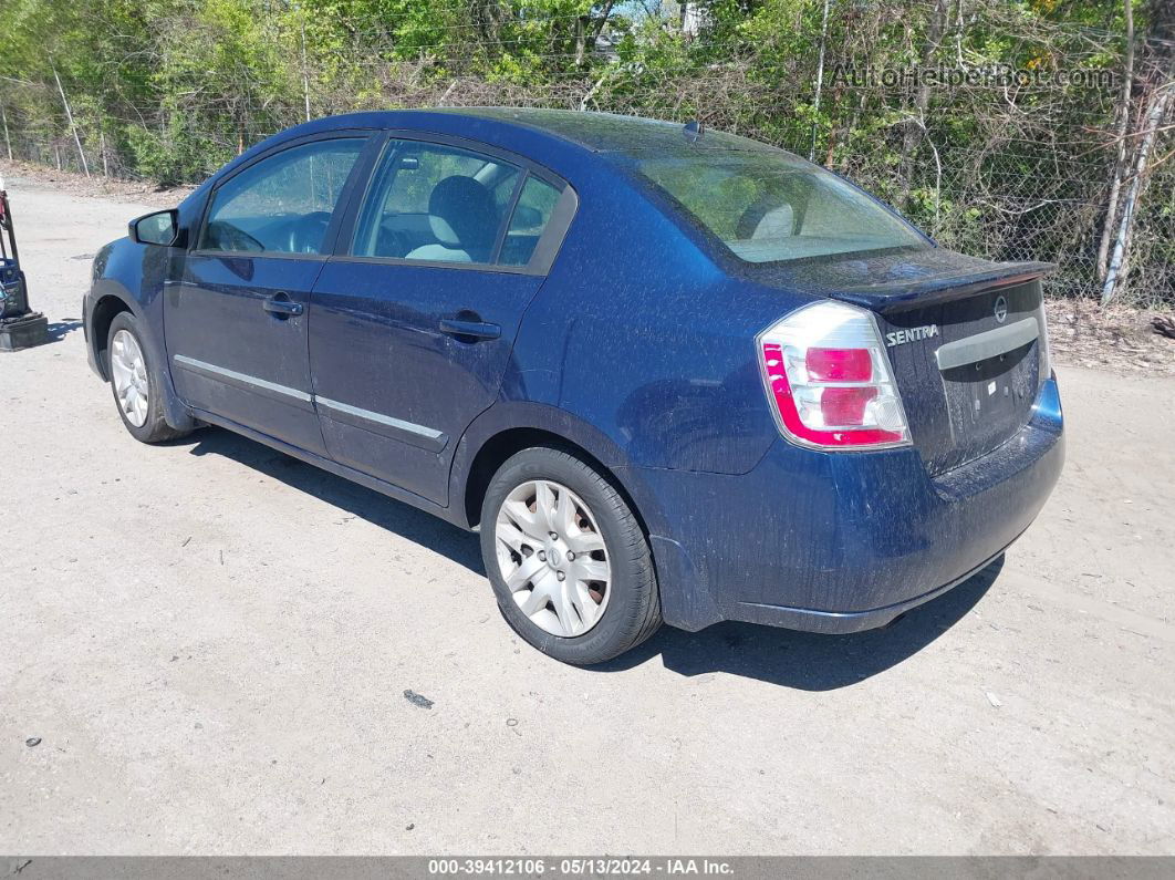 2012 Nissan Sentra 2.0 S Blue vin: 3N1AB6AP2CL641481