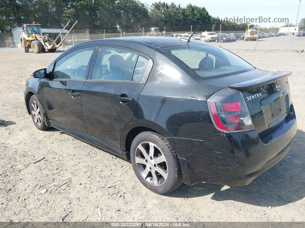 2012 Nissan Sentra 2.0 Sr Black vin: 3N1AB6AP2CL737465