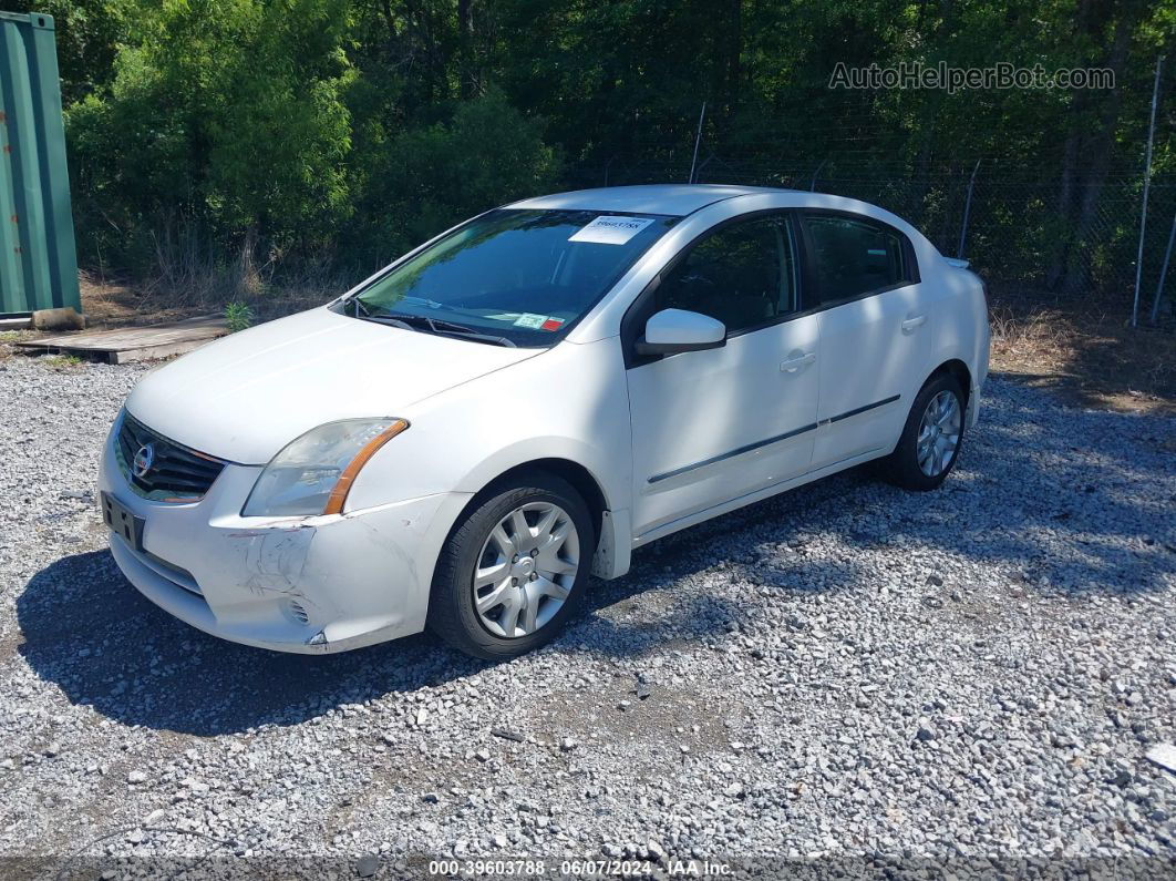 2012 Nissan Sentra 2.0 S Белый vin: 3N1AB6AP2CL742598