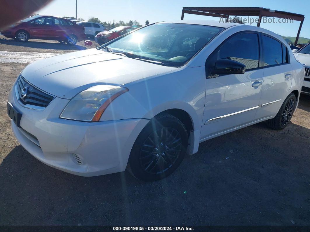 2012 Nissan Sentra 2.0 S White vin: 3N1AB6AP3CL633390