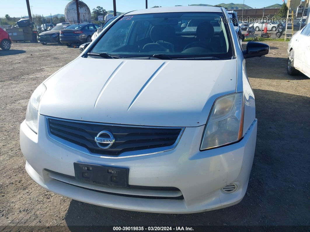 2012 Nissan Sentra 2.0 S White vin: 3N1AB6AP3CL633390