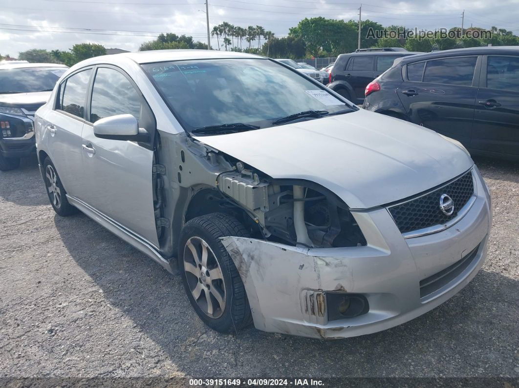 2012 Nissan Sentra 2.0 Sr Silver vin: 3N1AB6AP3CL666406