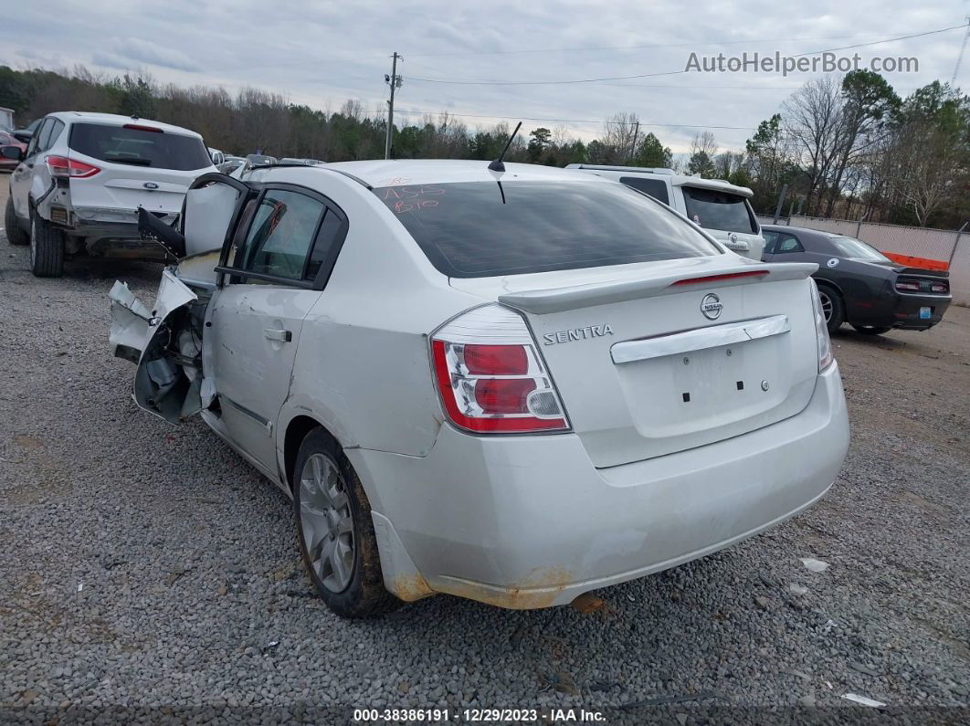 2012 Nissan Sentra 2.0 S Белый vin: 3N1AB6AP3CL689054