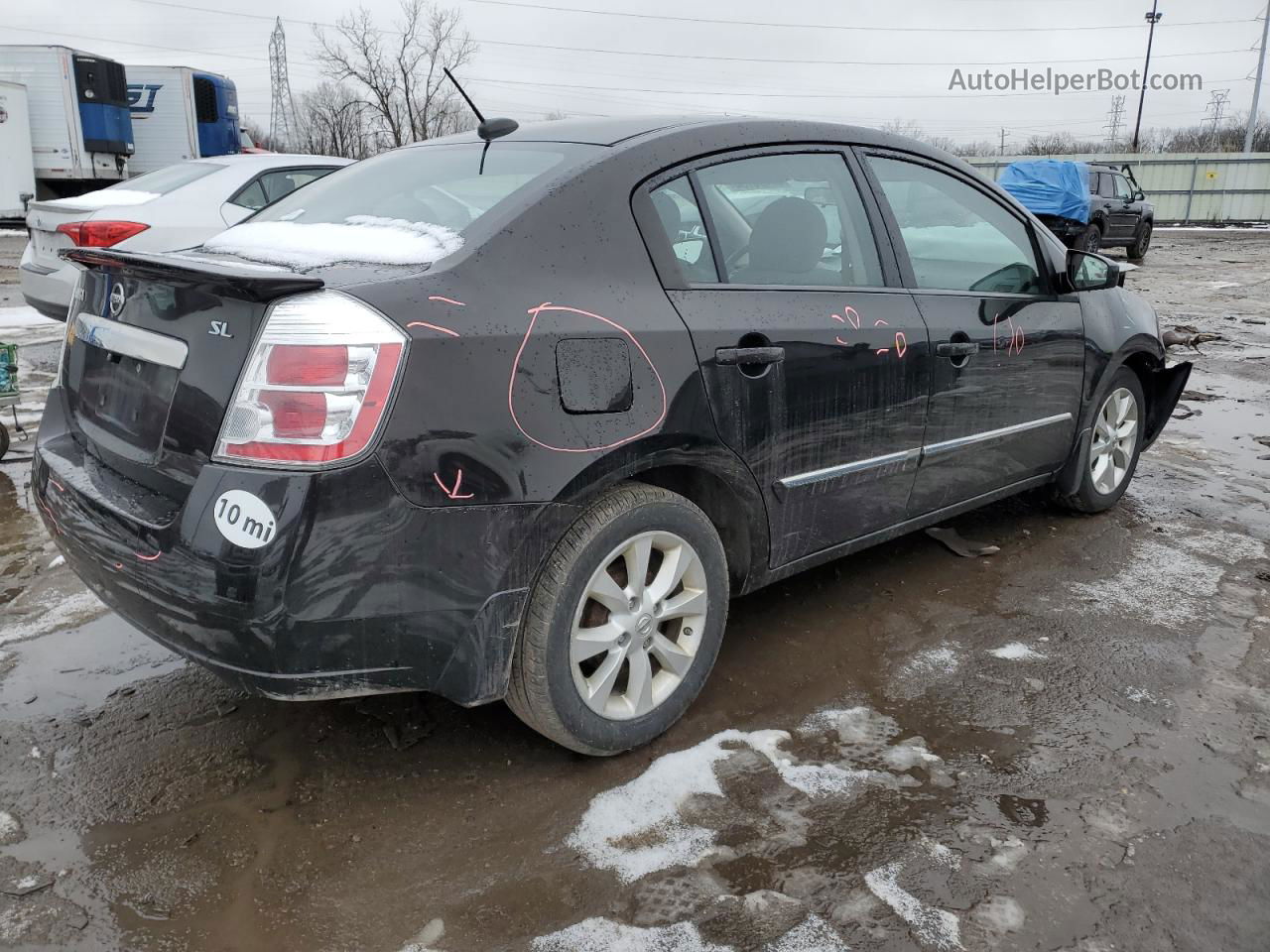 2012 Nissan Sentra 2.0 Черный vin: 3N1AB6AP4CL607476