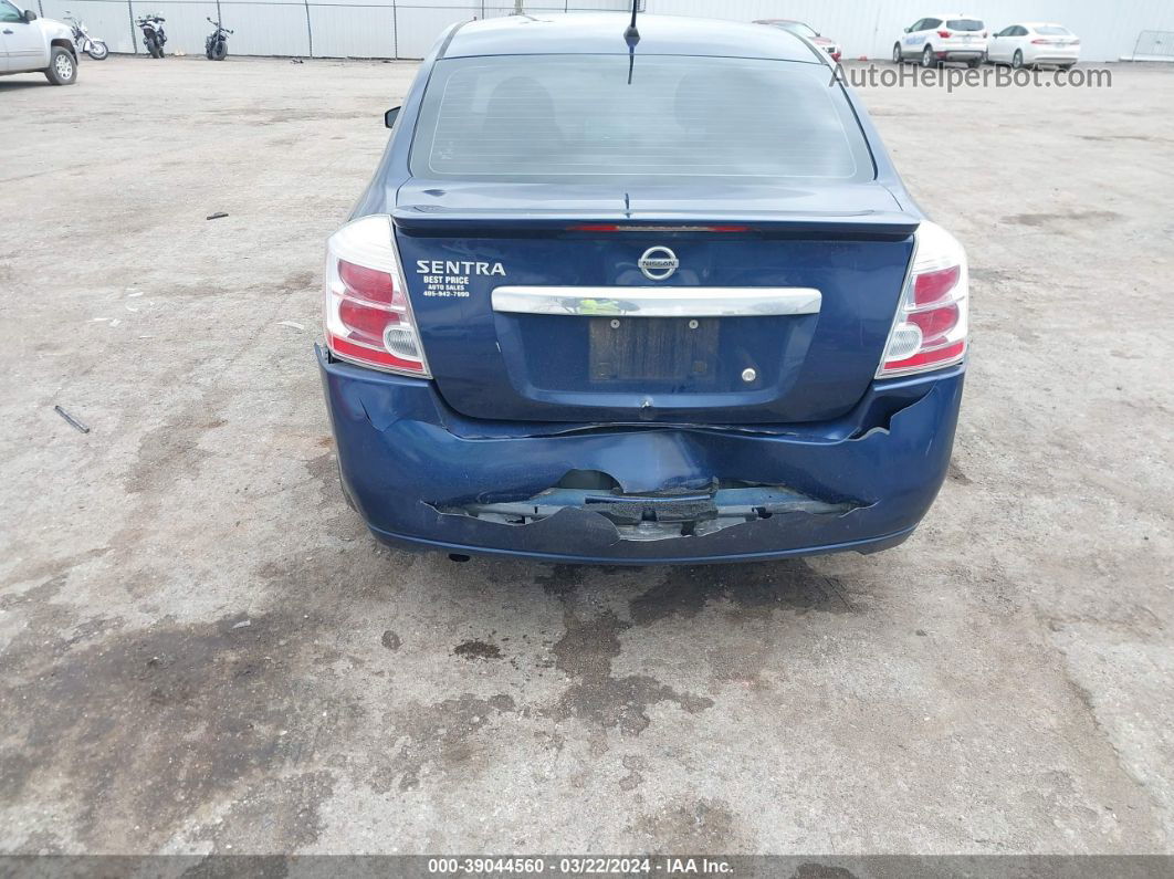 2012 Nissan Sentra 2.0 S Blue vin: 3N1AB6AP4CL660243