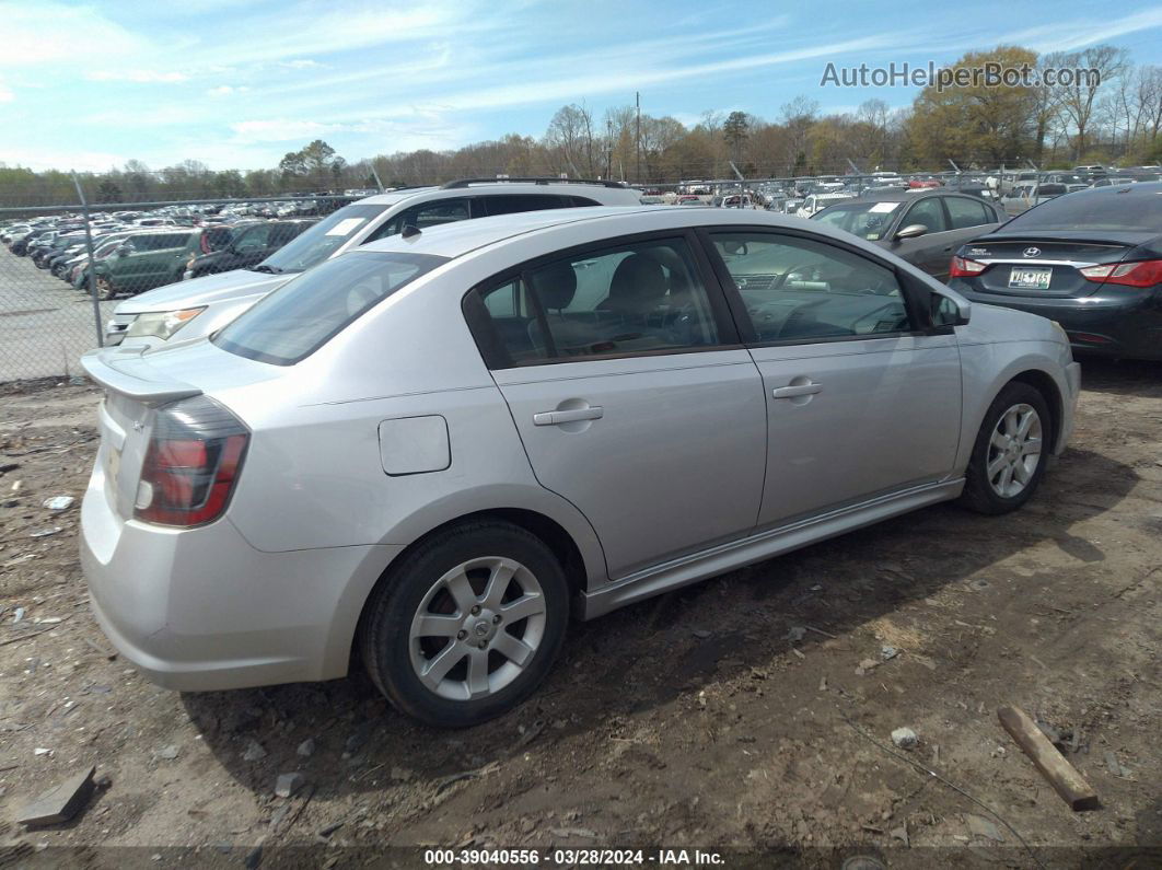 2012 Nissan Sentra 2.0 Sr Серебряный vin: 3N1AB6AP4CL718433