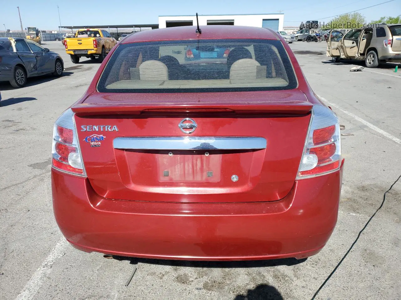 2012 Nissan Sentra 2.0 Red vin: 3N1AB6AP4CL737225